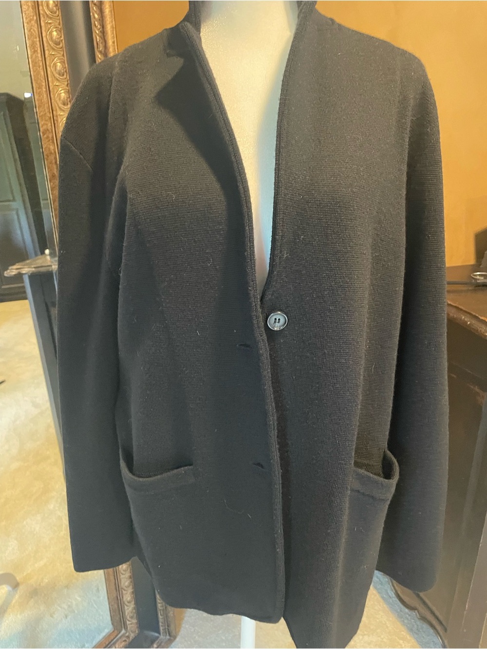 J. Crew Black Single-Button Knit Blazer